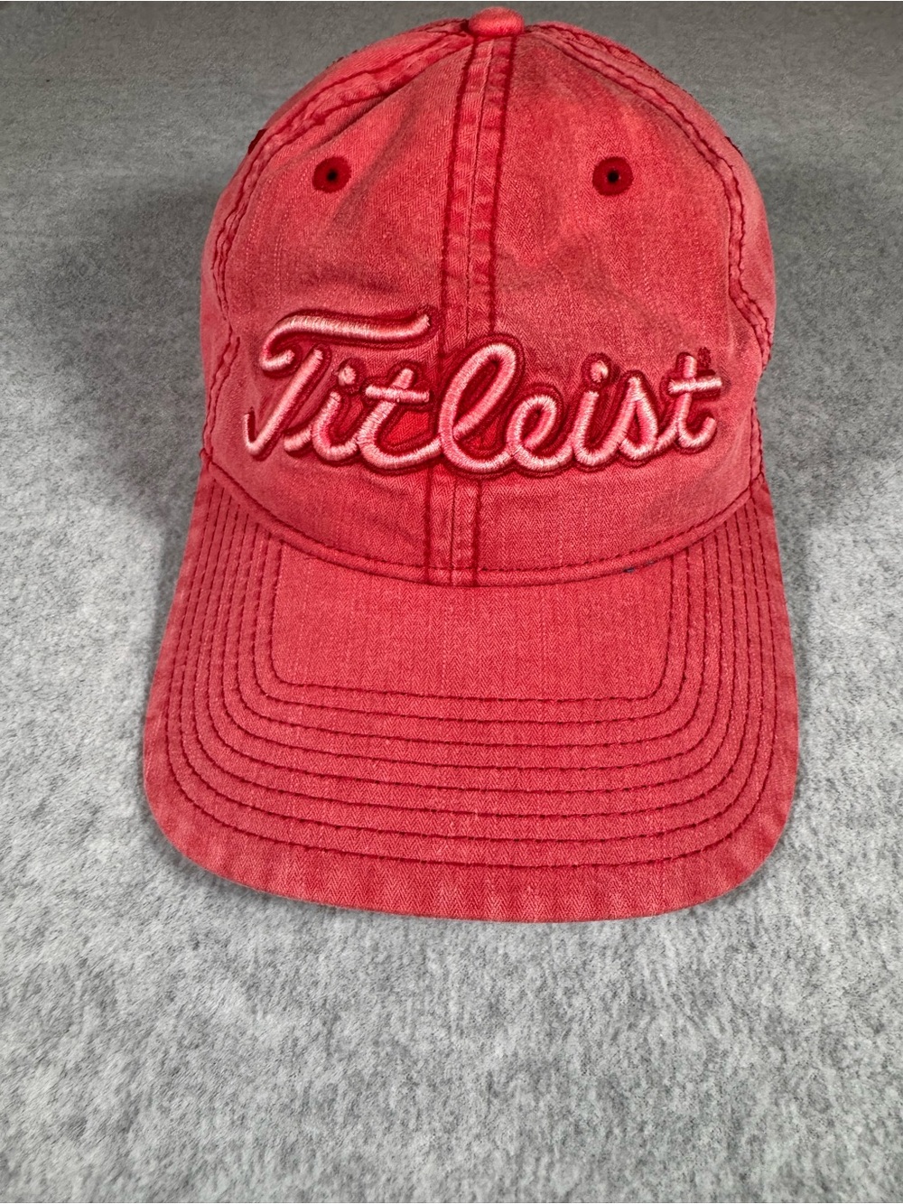 Titleist Washed Red Script Logo Baseball Cap